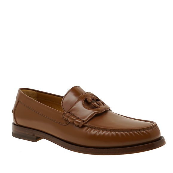 Gucci Loafer Millennial Ribot Moccasin Brown Leather Size 9 US New main image 6